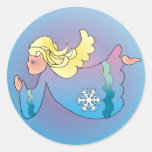 CHRISTMAS ANGEL & SNOWFLAKE by SHARON SHARPE Sticker