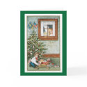 Christmas Angel watching over boy with toys cards