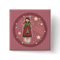 Christmas angel with Christmas tree buttons