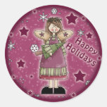 Christmas angel with Christmas tree Sticker