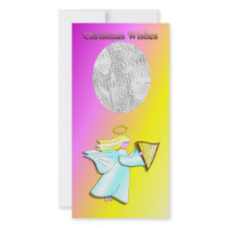 Christmas Angel With Harp photo cards by Angelas_Designs Christmas Angel With Harp photo cards
