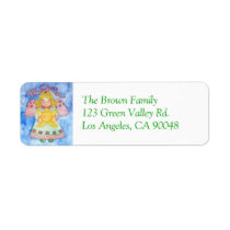 Christmas Angel with Star Address Label labels