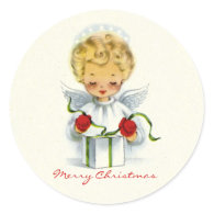 Christmas Angel Wrapping Gift Sticker