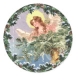 CHRISTMAS ANGEL & WREATH by SHARON SHARPE Stickers