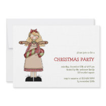 Christmas Angels · Angel & Candy Cane invitations