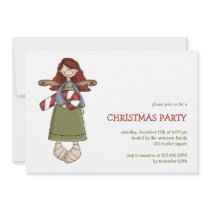 Christmas Angels · Angel & Candy Cane invitations