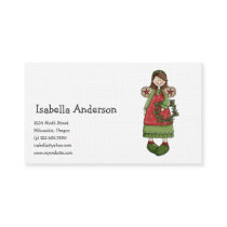 Christmas Angels · Angel & Wreath Business Card