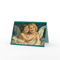 Christmas Angels - Vintage Art Greeting Card