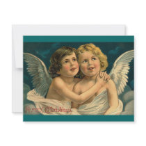 Christmas Angels - Vintage Art invitations by MyOtherPlanet Christmas Angels - Vintage Art invitations