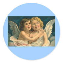 Christmas Angels - Vintage Art Sticker