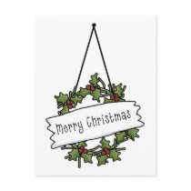 Christmas Angels · Wreath Post Card