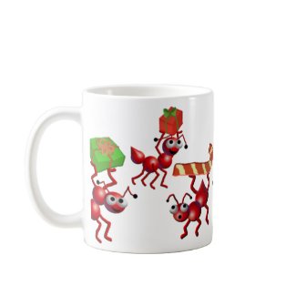 christmas ants mug