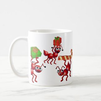 christmas ants mug