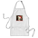 Christmas Apron with Santa Husky by laohare Christmas Apron with Santa Husky