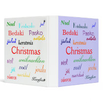 Christmas Around The World In Blue And White binders