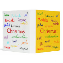 Christmas Around The World In Gold And White binders