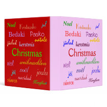 Christmas Around The World In Pink And Red binders by Yve_13 Christmas Around The World In Pink And Red binders