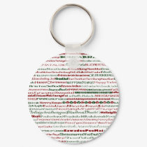 Christmas Around The World Text Design Keychain by SjStevenson Christmas Around The World Text Design Keychain