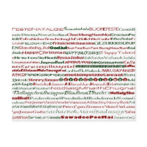 Christmas Around The World Text Design Postcard