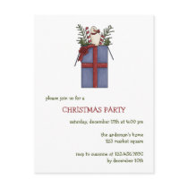 Christmas Arrangements · Blue Gift & Candy Cane Post Card