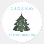 Christmas At Fort Benning 9 Round Stickers