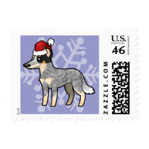 Christmas Australian Cattle Dog / Kelpie Postage Stamps