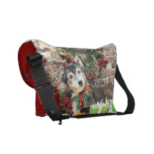 Christmas - Australian Shepherd - Gunnie Courier Bag