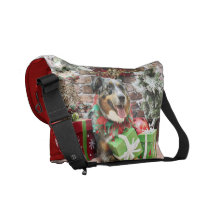 Christmas - Australian Shepherd - Kiko Commuter Bag
