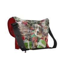 Christmas - Australian Shepherd - Loki Courier Bags