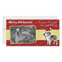 Christmas Australian Shepherd Photo Greeting Card