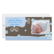 Christmas Baby Photo Card Announcement Boy photo cards