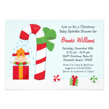 Christmas Baby Sprinkle Shower Invitation