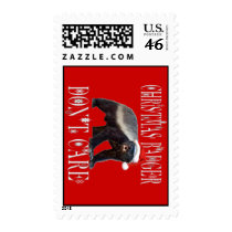 Christmas Badger Don't Care Postage Stamp