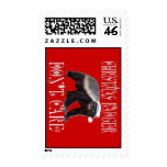 Christmas Badger Don't Care Postage Stamp