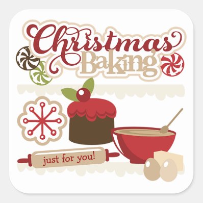 Christmas Baking Gift Tag Stickers