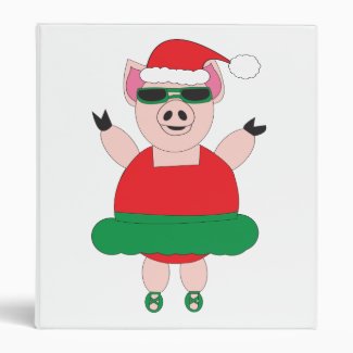 Christmas Ballet Pig Binder