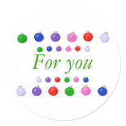 Christmas Balls border, For You, stickers sticker