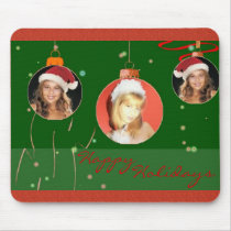 Christmas Balls Photo Frame Mousepad