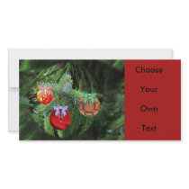 Christmas balls photo card template