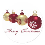 Christmas Balls Round Stickers