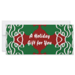 Christmas Bandanna Gift Certificate template Personalized Rack Card