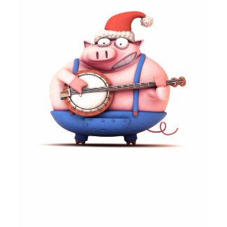 Christmas Banjo Pig Shirt shirt