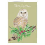 Christmas Barn Owl Greeting Cards