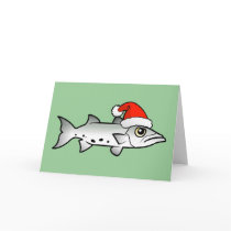 Christmas Barracuda Santa Greeting Cards