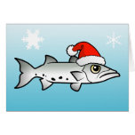 Christmas Barracuda Santa Greeting Cards