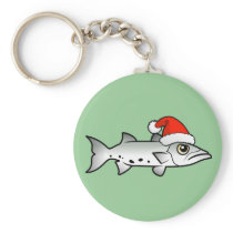 Christmas Barracuda Santa Keychains