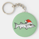 Christmas Barracuda Santa Keychains