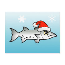 Christmas Barracuda Santa Post Cards