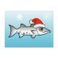 Christmas Barracuda Santa Postcard