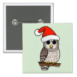 Christmas Barred Owl Santa Buttons